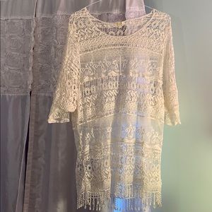Ivory Lace Crochet Top